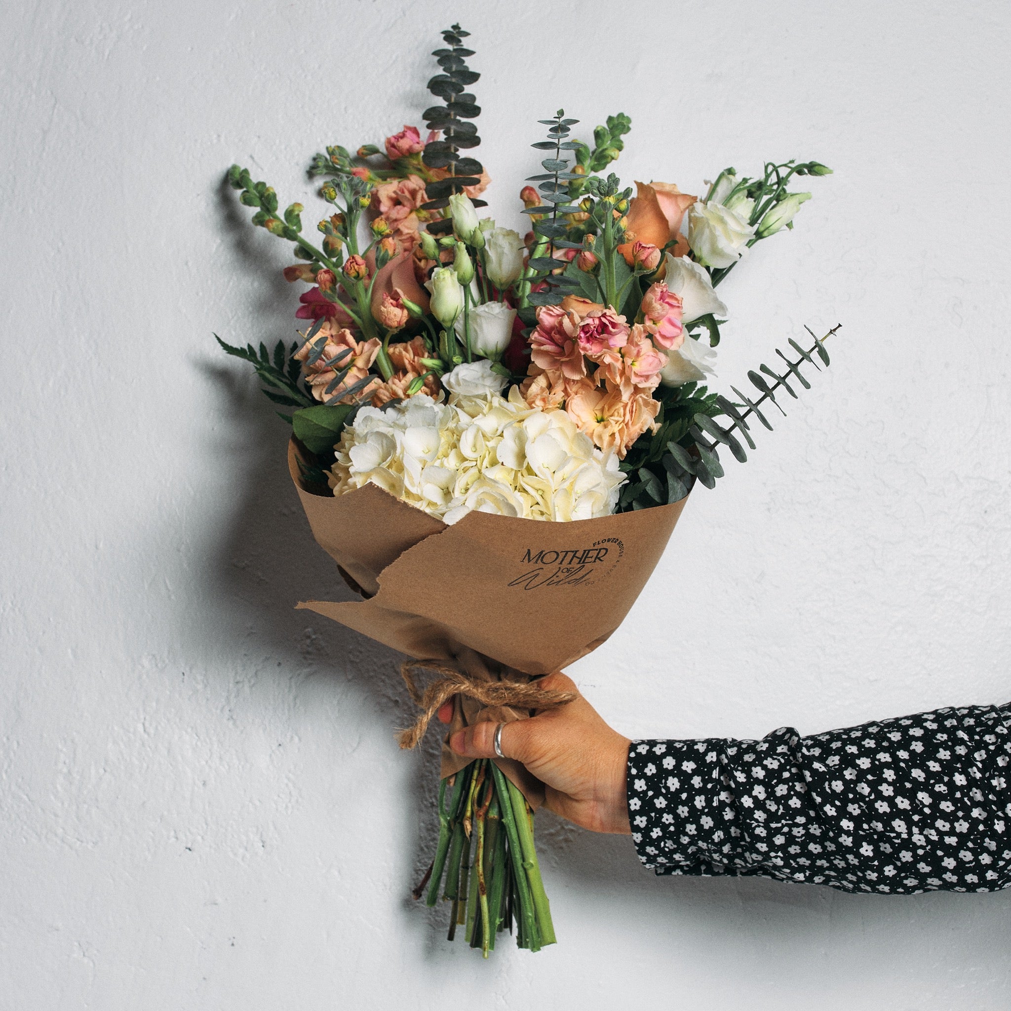 $80 Small Wrapped Bouquet – Mother Of Wild Flower House